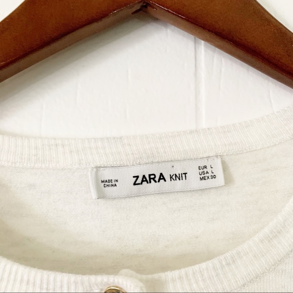Zara Knit Button Cardigan Size Large - Picture 2 of 9